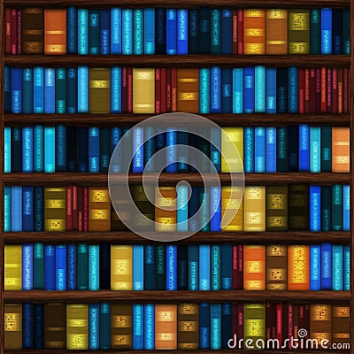 Books Seamless Pattern Stock Photo