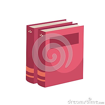 Vector books stand vertically Vector Illustration