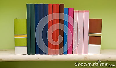 Books on a shelf Stock Photo