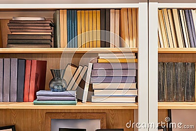 Books on a shelf Stock Photo