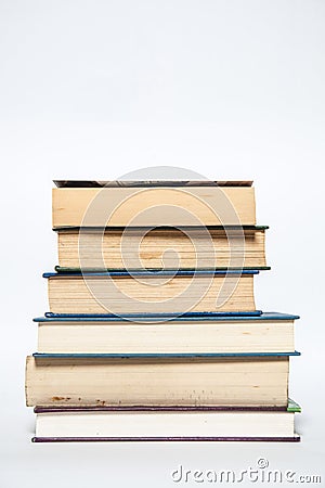 Books, stack books in color Stock Photo