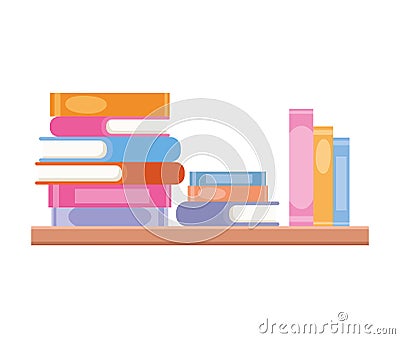 books stacks design Vector Illustration