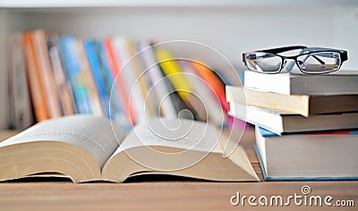 Books on table Stock Photo