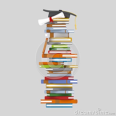 Books tower Stock Photo