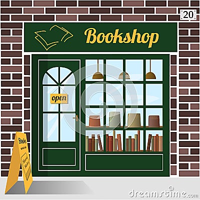 Bookshop. Bookstore. Vector Illustration