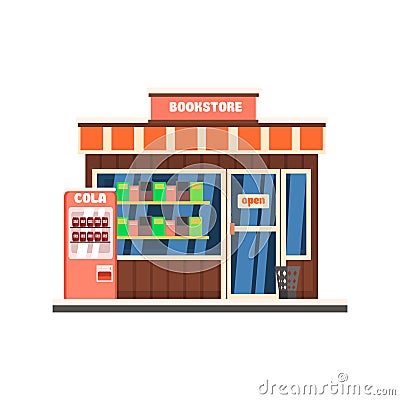 Bookshop Front. Vector Illustration Vector Illustration