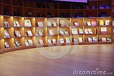 Bookshop interior in china ï¼Œ bookstore interior Editorial Stock Photo