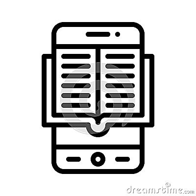 Bookstore App icon, Mobile application vector illustration Vector Illustration