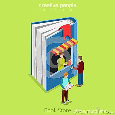 Bookstore book shape building shop realty real est Vector Illustration