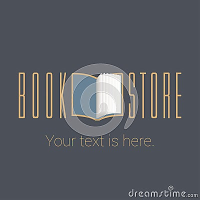 Bookstore, bookshop vector emblem, sign, symbol, logo Vector Illustration