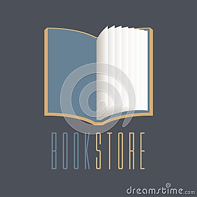 Bookstore, bookshop vector sign, icon, symbol, emblem, logo Vector Illustration