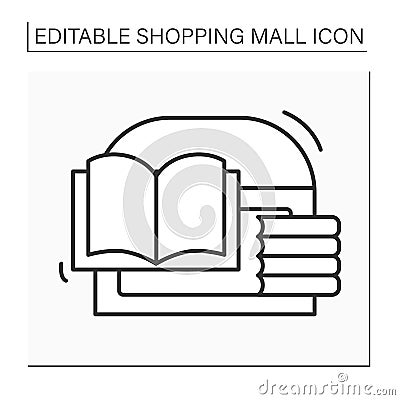 Bookstore line icon Vector Illustration