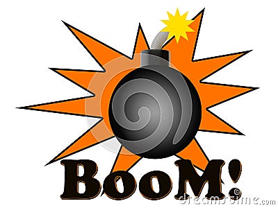 Boom bomb blast Stock Photo