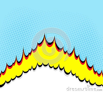 Boom. Comic book explosion background Vector Illustration