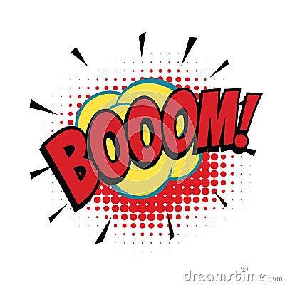 Boom comic word Vector Illustration