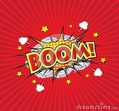 BOOM! comic word Vector Illustration