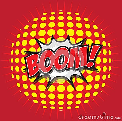 BOOM! comic word Vector Illustration