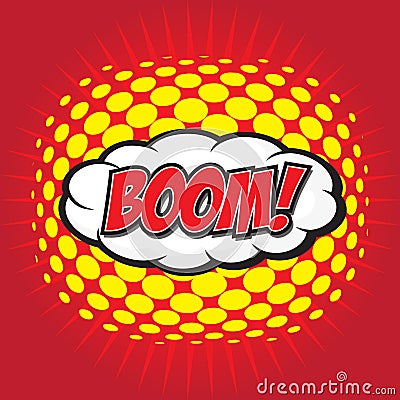 BOOM! comic word Vector Illustration