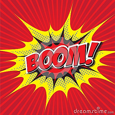 BOOM! comic word Vector Illustration