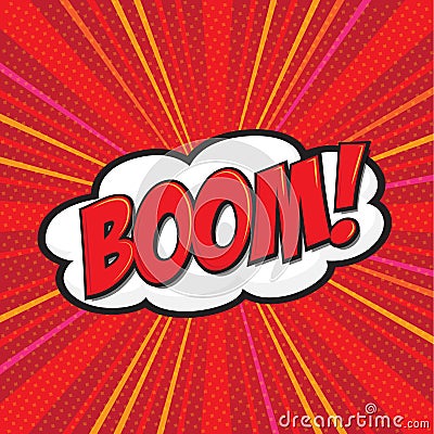 BOOM! comic word Vector Illustration