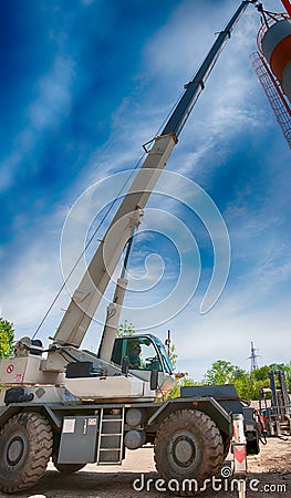 Boom crane Stock Photo