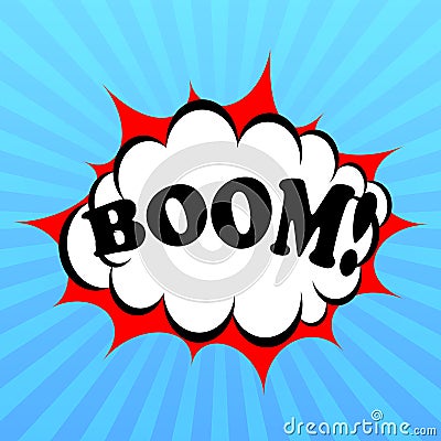 Boom poster Vector Illustration