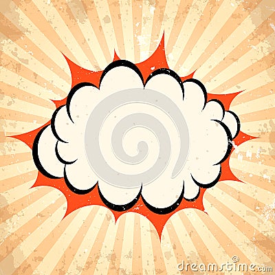 Boom pow cloud background Vector Illustration