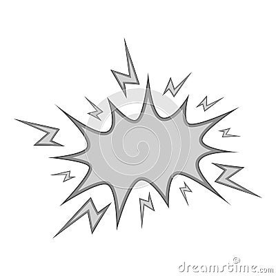 Boom process icon monochrome Vector Illustration