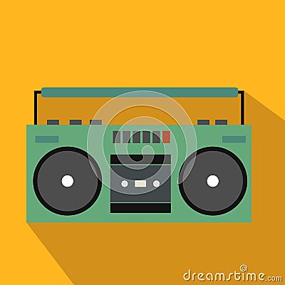 Boombox flat icon Vector Illustration