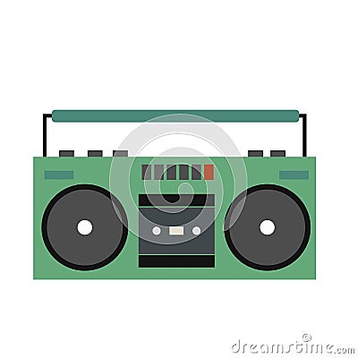 Boombox flat icon Vector Illustration