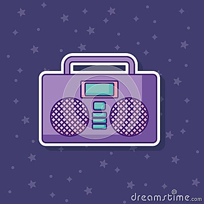 Boombox stereo icon Vector Illustration