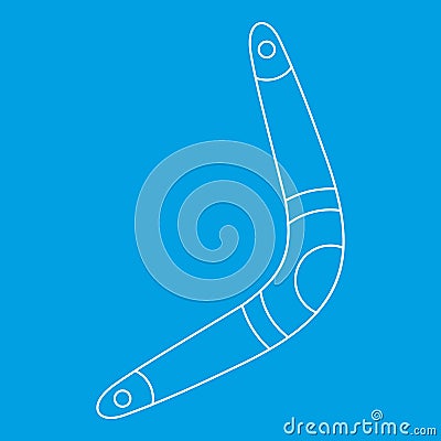 Boomerang icon, outline style Vector Illustration