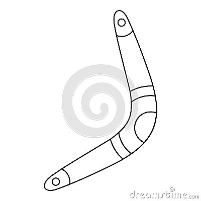 Boomerang icon, outline style Vector Illustration