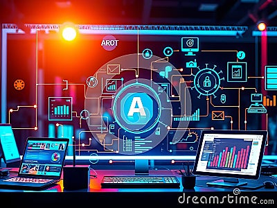 Boost Business Efficiency with AIPowered Automation Software Streamline Processes Increase Productivity and Drive Stock Photo