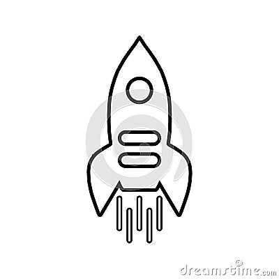 Boost, launch, product, rocket outline icon. Line art vector Vector Illustration