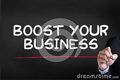 BOOST YOUR BUSINESS Stock Photo