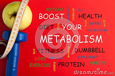 Boost Your Metabolism Word Cloud Stock Photo