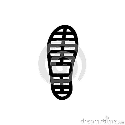Boot footstep icon or footprint silhouette Vector Illustration