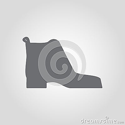 Boot isolated icon, high shoe icon, classic boot icon Stock Photo