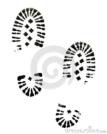 Boot Prints Stock Photo