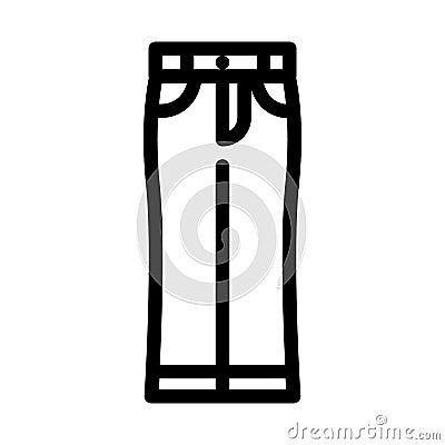 bootcut pants clothes line icon vector illustration Vector Illustration