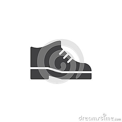 Boots icon vector, filled flat sign Vector Illustration