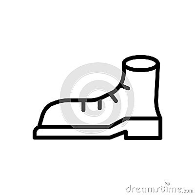Boots icon vector isolated on white background, Boots sign , linear symbol and stroke design elements in outline style Vector Illustration