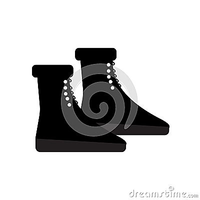 Boots icon vector sign and symbol isolated on white background, Boots logo concept Vector Illustration