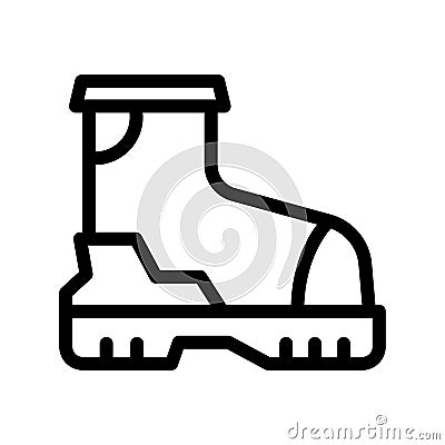 boots line icon illustration vector graphic Vector Illustration