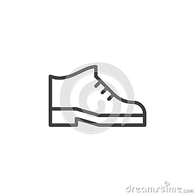 Boots line icon, outline vector sign Vector Illustration