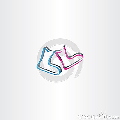 boots walking logo vector icon design Vector Illustration