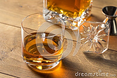 Boozy Alcoholic Whiskey Neat Stock Photo