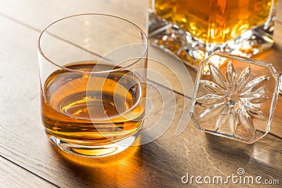 Boozy Alcoholic Whiskey Neat Stock Photo