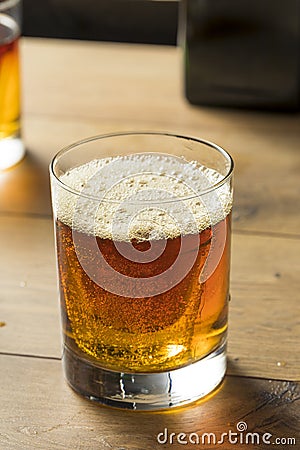 Boozy Bomb Shots with LIquor and Energy Drink Stock Photo